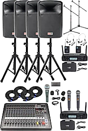 MİDEX EKTREME PAKET 4 MİXER HOPARLÖR MİKROFON FULL SES SİSTEM SETİ